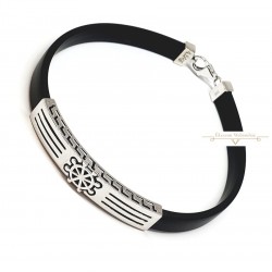 Fehérarany Kaucsuk (méret:20,5) Karkötő AU 70258