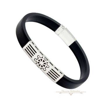 Ezüst-Kaucsuk (méret:19,5) Karkötő LD 119725