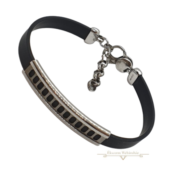 Ezüst-Kaucsuk (méret:19,5-22,5) Karkötő EE 96075