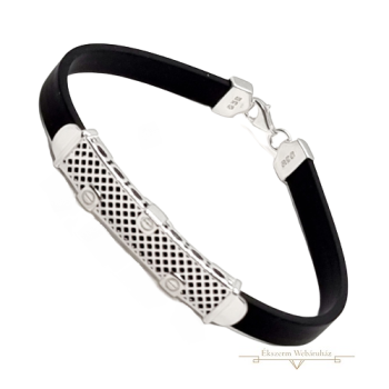 Ezüst-Kaucsuk (méret:20) Karkötő EE 121138