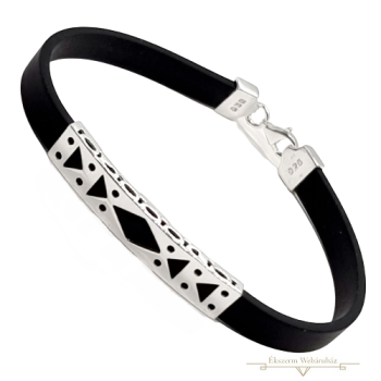 Ezüst-Kaucsuk (méret:20) Karkötő EE 121145