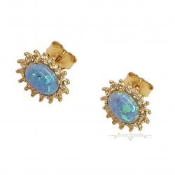 Arany Opál Köves Stekkeres Fülbevaló AU 80813