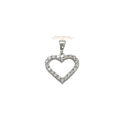 Fehérarany Szív Medál AU 83161