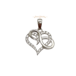 Fehérarany Szív Medál AU 83166