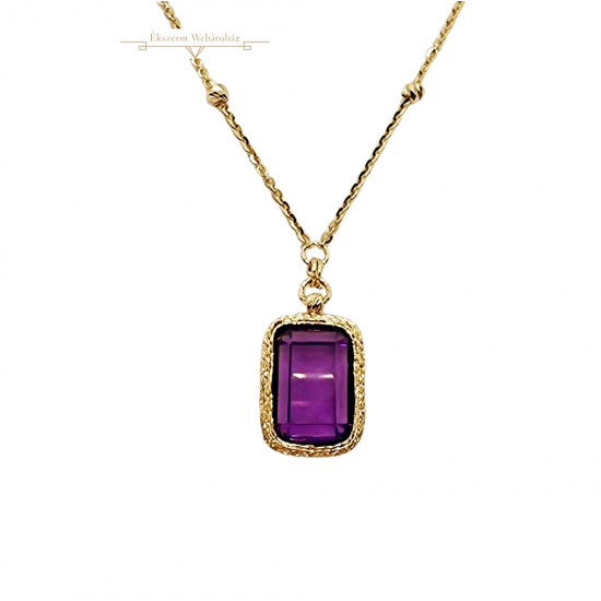 Ametiszt Köves Arany Lánc (méret:43-47) VE 81092 Ametiszt Köves Arany Lánc (méret:43-47) VE 81092