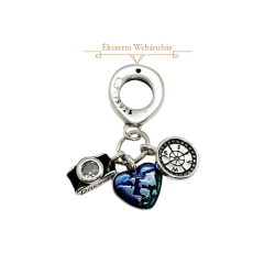 EZÜST FÉNYKÉPEZŐGÉP-SZÍV-IRÁNYTŰ CHARM