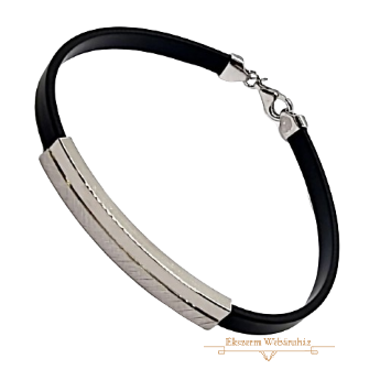 Ezüst-Kaucsuk (méret:21) Karkötő EE 130648