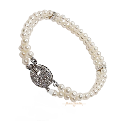 Tenyésztett Gyöngy Karlánc (méret:18,5) SIH 130569