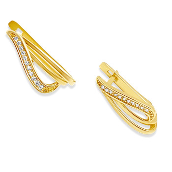 Arany Francia Kapcsos Fülbevaló AU 88799