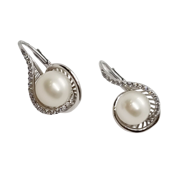 Fehérarany Tenyésztett Gyöngyös Fülbevaló AU 89791