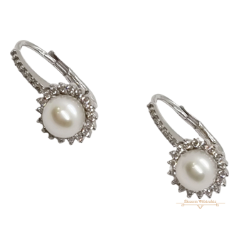 Fehérarany Tenyésztett Gyöngyös Fülbevaló AU 84364