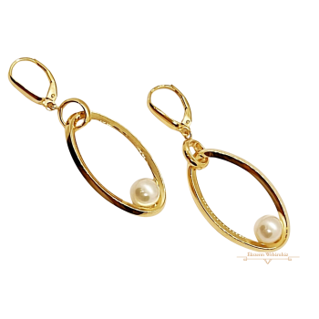 Arany Tenyésztett Gyöngyös Fülbevaló AU 85679