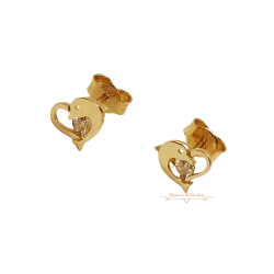 Arany Szív Stekkeres Fülbevaló AU 81790