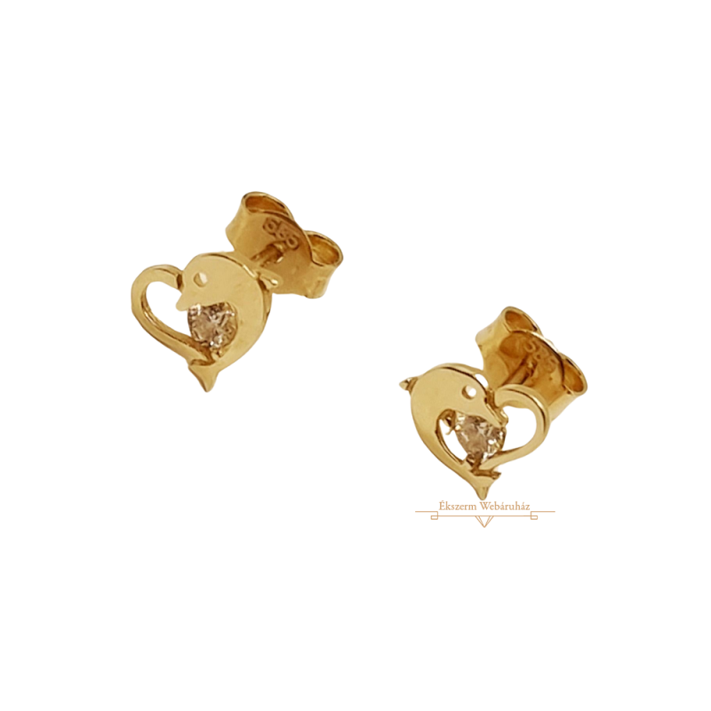 Arany Szív Stekkeres Fülbevaló SG 81790