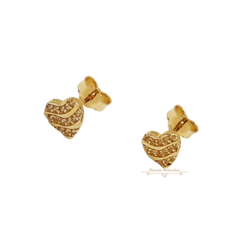 Arany Szív Stekkeres Fülbevaló PP 81666