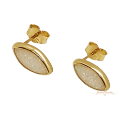 Arany Opál Köves Stekkeres Fülbevaló AU 85209