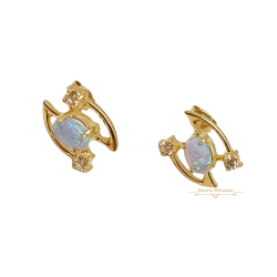 Arany Opál Köves Stekkeres Fülbevaló AU 85208