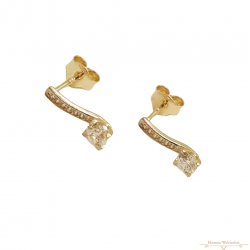 Arany Cirkónia Köves Stekkeres Fülbevaló AU 87347