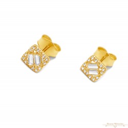 Arany Cirkónia Köves Stekkeres Fülbevaló AU 86934