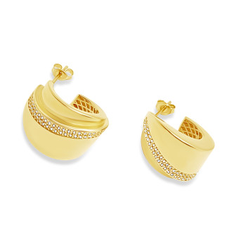 Arany Cirkónia Köves Stekkeres Fülbevaló AU 90231