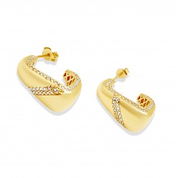 Arany Cirkónia Köves Stekkeres Fülbevaló AU 90234