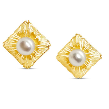 Arany Tenyésztett Gyöngyös Fülbevaló AU 89870