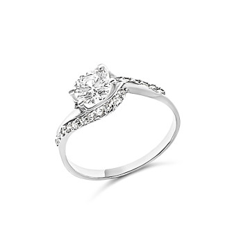 Fehérarany Gyűrű (méret:60) AU 65643