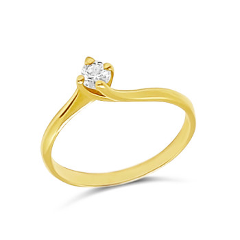 Arany Brill Köves Gyűrű (méret:51) AU 66423