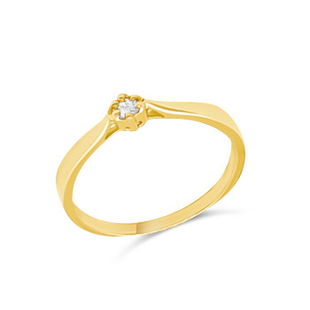 Arany Brill Köves Gyűrű (méret:50) AU 52118