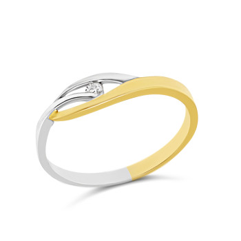 Arany Brill Köves Gyűrű (méret:55) AU 70083