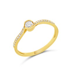 Arany Gyűrű Briliáns Kővel (méret:56) AU 80487