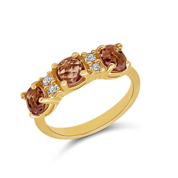 Arany Gyűrű Ametiszt Kővel (méret:53) AU 83590