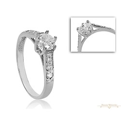 Fehérarany Gyűrű (méret:58) AU 65840