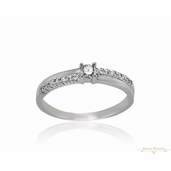 Fehérarany Gyűrű (méret:58) AU 66125