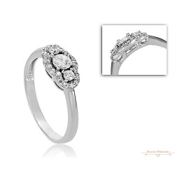 Fehérarany Gyűrű (méret:51) AU 76748