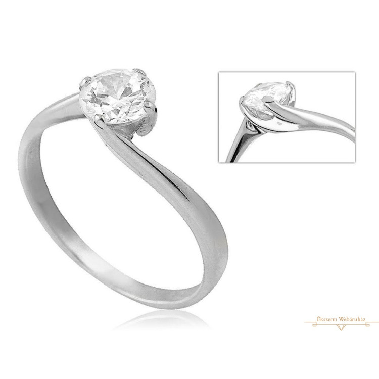 Fehérarany Gyűrű (méret:53) PP 84688