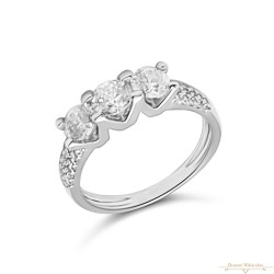 Fehérarany Gyűrű (méret:51) AU 84716