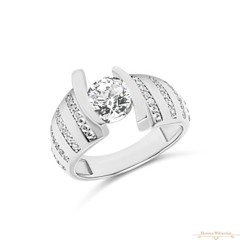 Fehérarany Gyűrű (méret:56) AU 88156