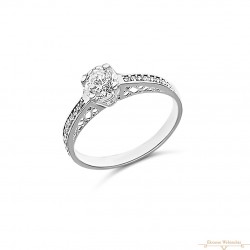 Fehérarany Gyűrű (méret:58) AU 62054