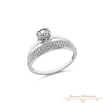 Fehérarany Gyűrű (méret:62) AU 75806