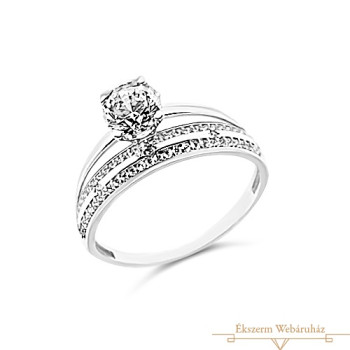 Fehérarany Gyűrű (méret:65) AU 75807