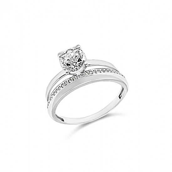 Fehérarany Gyűrű (méret:64) SG 75809