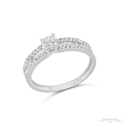 Fehérarany Gyűrű (méret:55) AU 82164