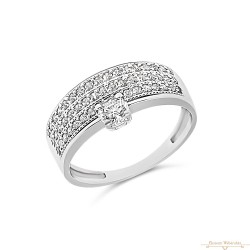 Fehérarany Gyűrű (méret:59) AU 77354