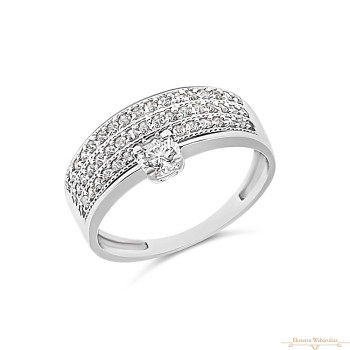 Fehérarany Gyűrű (méret:59) AU 77354