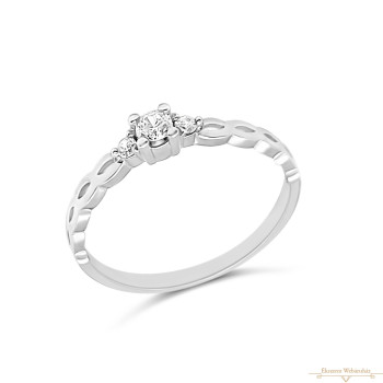 Fehérarany Gyűrű (méret:57) AU 85535