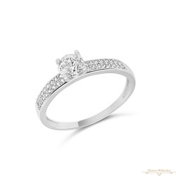 Fehérarany Gyűrű (méret:58) AU 87332