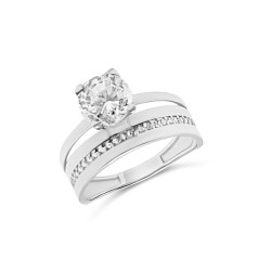 Fehérarany Gyűrű (méret:49) AU 89451