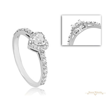 Fehérarany Gyűrű (méret:58) AU 65443