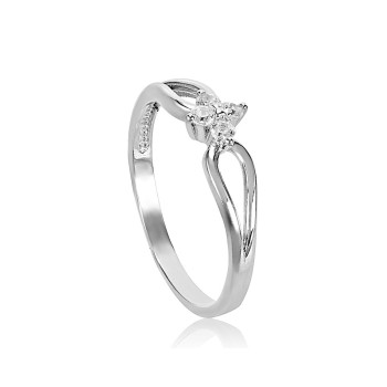 Fehérarany Gyűrű (méret:52) AU 77244